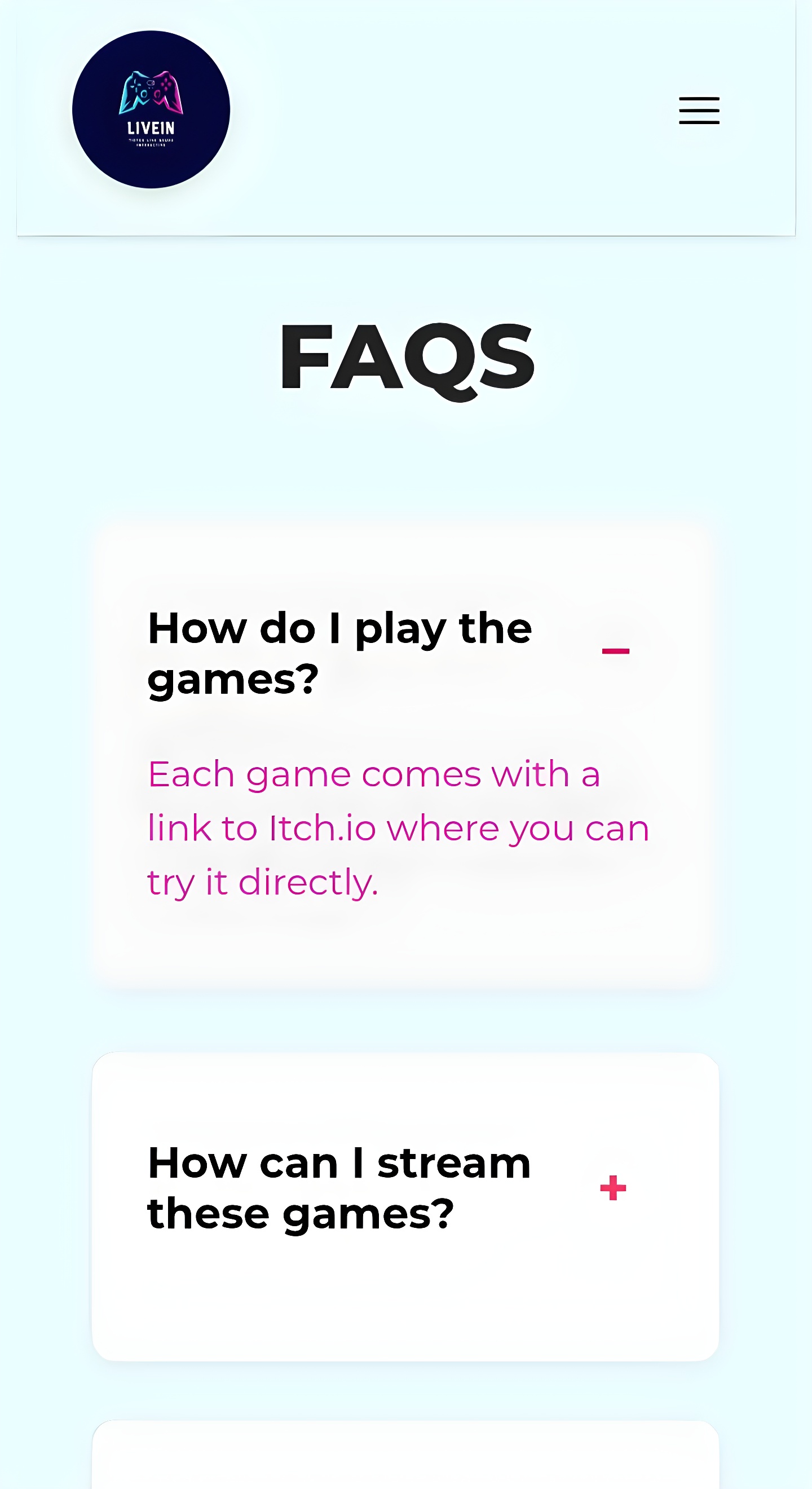 Clean FAQs page